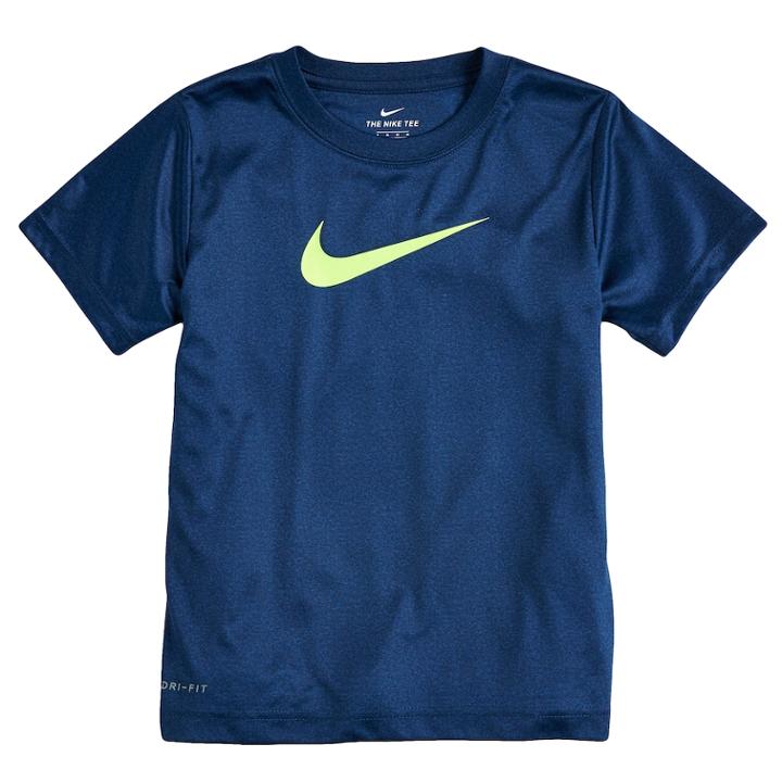 Boys 4-7 Nike Dri-fit Performance Jersey Tee, Size: 4, Dark Blue