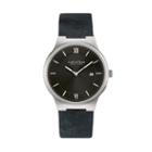 Caravelle New York By Bulova Men's Leather Watch - 43b148, Black