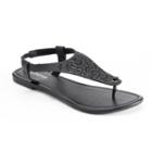 Sonoma Goods For Life&trade; Woman's Perforated Thong Sandals, Women's, Size: Xl, Black