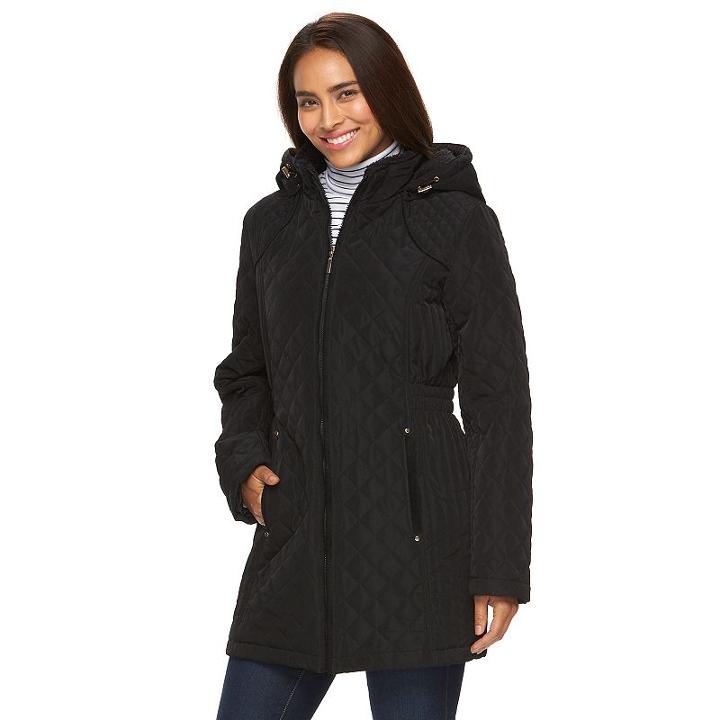 Women's Croft & Barrow&reg; Quilted Jacket, Size: Small, Black