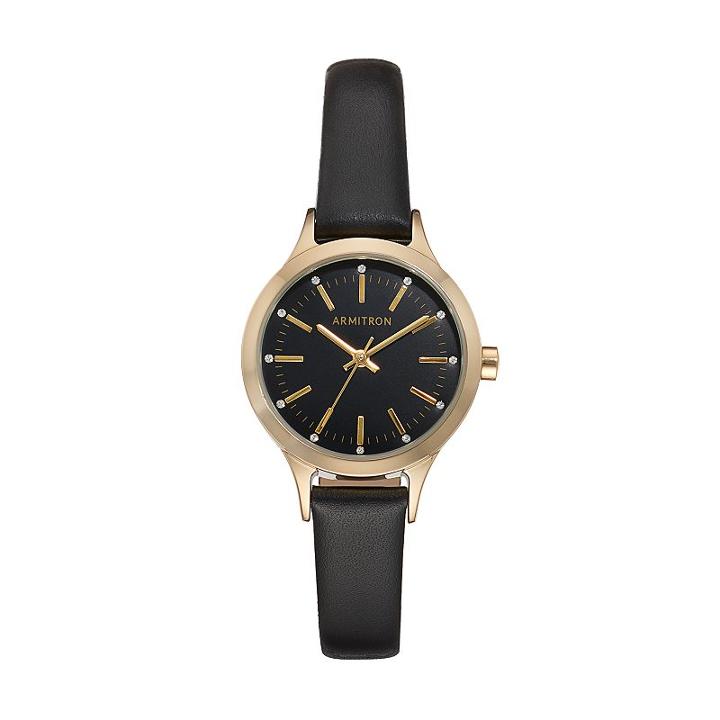 Armitron Women's Crystal Watch, Black