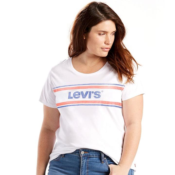 Plus Size Levi's Perfect Tee, Women's, Size: 1xl, White