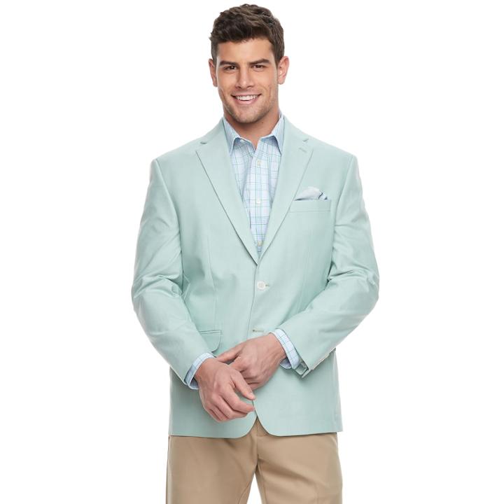 Men's Chaps Classic-fit Stretch Sport Coat, Size: 46 - Regular, Green