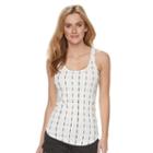 Women's Sonoma Goods For Life&trade; Ribbed Scoopneck Tank, Size: Medium, Natural