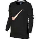 Women's Nike Sportswear Logo Crewneck Tee, Size: Small, Grey (charcoal)