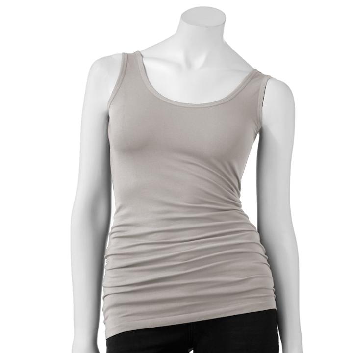 Women's Rock & Republic&reg; Seamless Tank, Size: Small, Med Grey