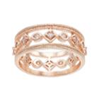 Lc Lauren Conrad Cubic Zirconia Geometric Milgrain Ring, Women's, Size: 7, Light Pink