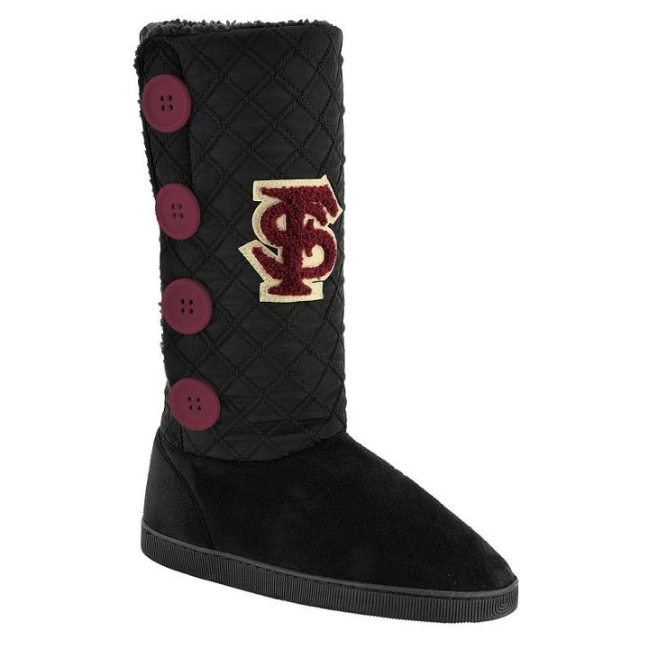 Women's Florida State Seminoles Button Boots, Size: Small, Black