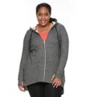 Plus Size Wild Majesty French Terry High-low Hoodie, Women's, Size: 1xl, Silver