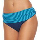 Women's Apt. 9&reg; Printed Fold-over Scoop Bikini Bottoms, Size: Large, Med Blue