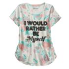 Girls 7-16 & Plus Size Mudd&reg; Graphic High-low Hem Tee, Size: 14, White