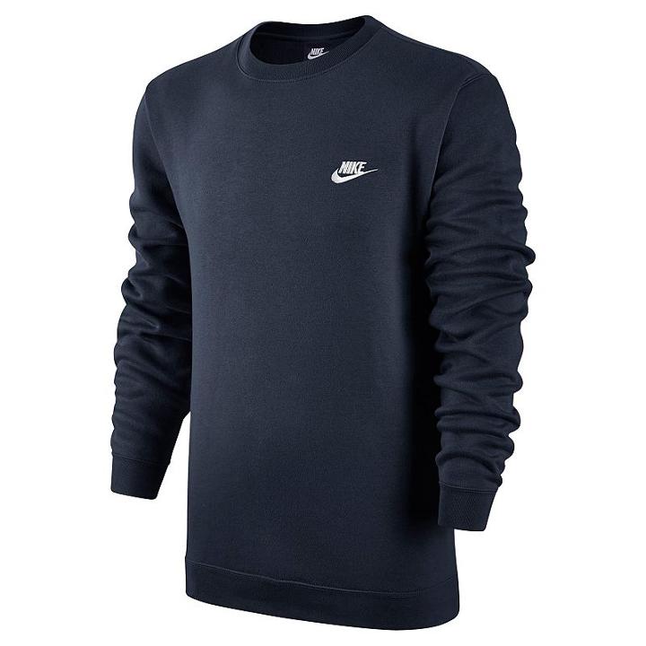 Men's Nike Club Crew Fleece, Size: Medium, Light Blue