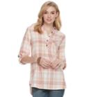 Women's Sonoma Goods For Life&trade; Button Printed Shirt, Size: Small, Light Pink