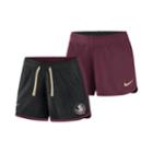 Women's Nike Florida State Seminoles Dri-fit Touch Shorts, Size: Xl, Black