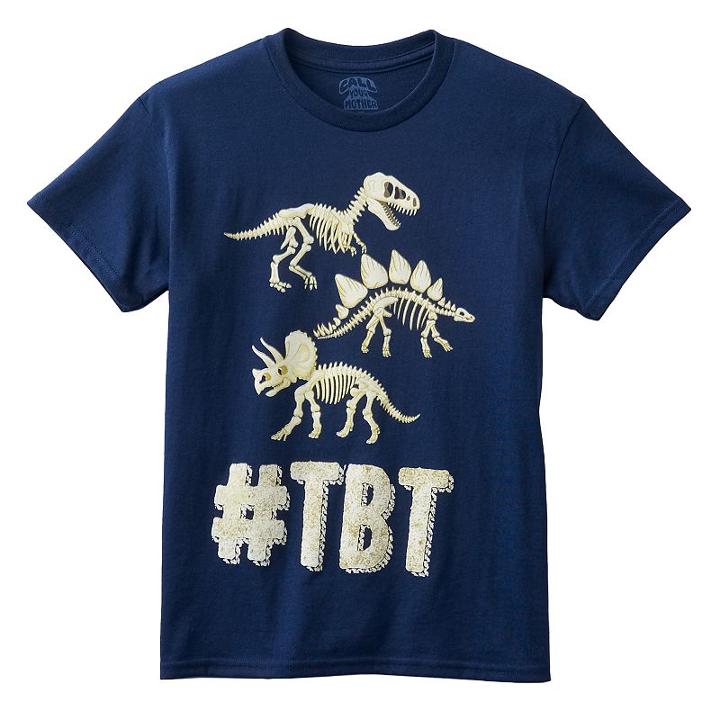 Boys 8-20 Throwback Thursday Fossil Tee, Boy's, Size: Large, Blue (navy)