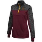 Women's Campus Heritage Minnesota Golden Gophers Scaled Quarter-zip Pullover Top, Size: Large, Dark Red