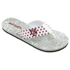 Women's College Edition Texas A & M Aggies Floral Polka-dot Flip-flops, Size: Medium, White