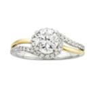 14k Gold Two Tone 1 1/4-ct. T.w. Round-cut Igl Certified Diamond Swirl Engagement Ring, Women's, Size: 5.50, White