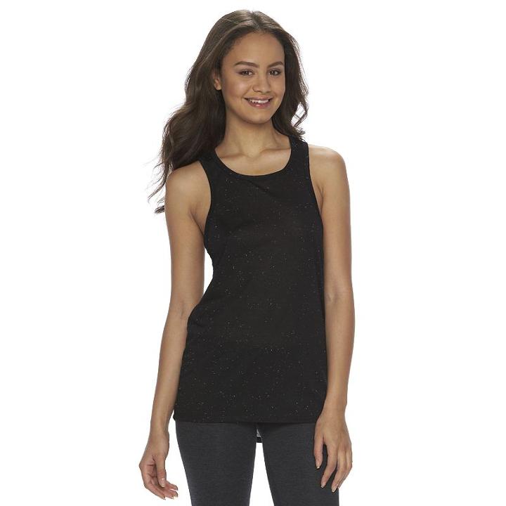 Juniors' So&reg; High Neck Texture Tank Top, Girl's, Size: Xs, Black