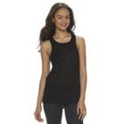 Juniors' So&reg; High Neck Texture Tank Top, Girl's, Size: Xs, Black