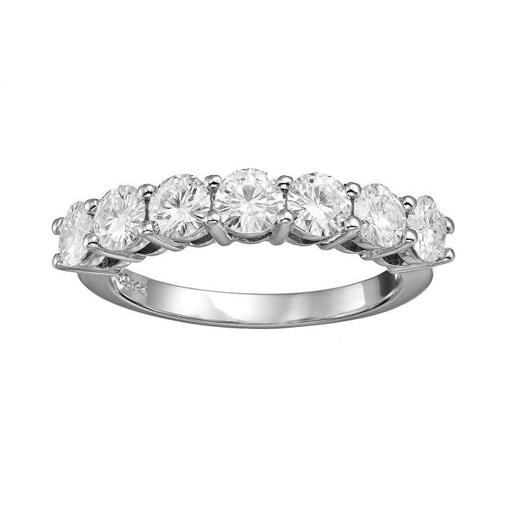 Forever Brilliant 1 5/8 Carat T.w. Lab-created Moissanite 14k White Gold 7-stone Ring, Women's, Size: 7