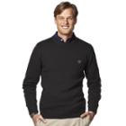 Men's Chaps Classic-fit Solid Crewneck Sweater, Size: Medium, Black