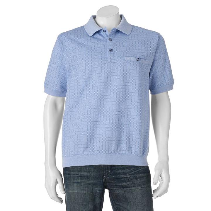 Men's Safe Harbor Classic-fit Banded-bottom Polo, Size: Xl, Light Blue