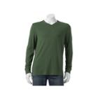 Big & Tall Croft & Barrow&reg; Classic-fit Easy-care V-neck Tee, Men's, Size: 3xl Tall, Dark Green