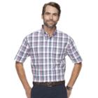 Men's Croft & Barrow&reg; True Comfort Classic Fit Stretch Patterned Button Down Shirt, Size: Large, Multicolor