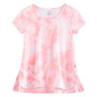 Girls 7-16 So&reg; Lace Up Wash Effect Tee, Size: 12, Brt Pink