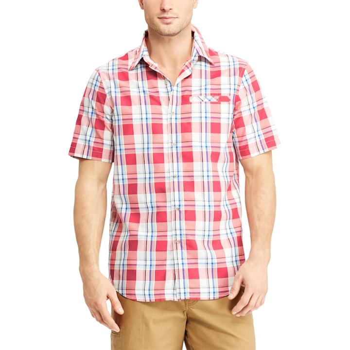 Men's Chaps Classic-fit Performance Woven Button-down Shirt, Size: Medium, Red