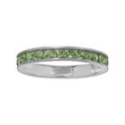 Sterling Silver Green Crystal Ring, Women's, Size: 7