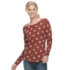 Petite Sonoma Goods For Life&trade; Essential Crewneck Tee, Women's, Size: Xl Petite, Red/coppr (rust/coppr)