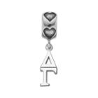 Logoart Sterling Silver Delta Gamma Sorority Charm, Women's, Grey