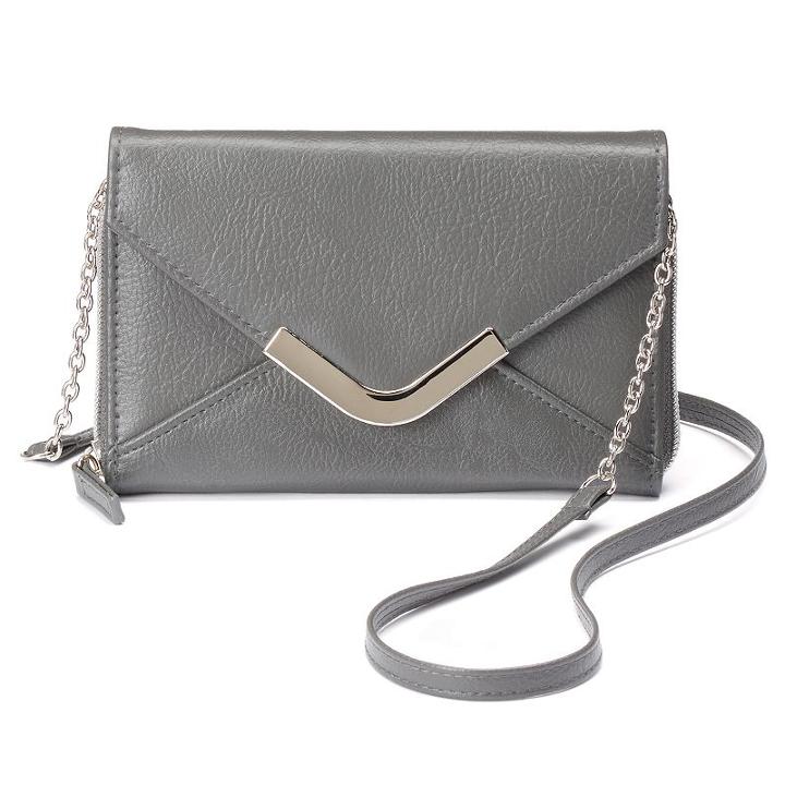 Apt. 9&reg; Mila Chain Crossbody Bag, Women's, Med Grey