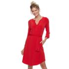 Women's Dana Buchman Shirtdress, Size: Medium, Med Red