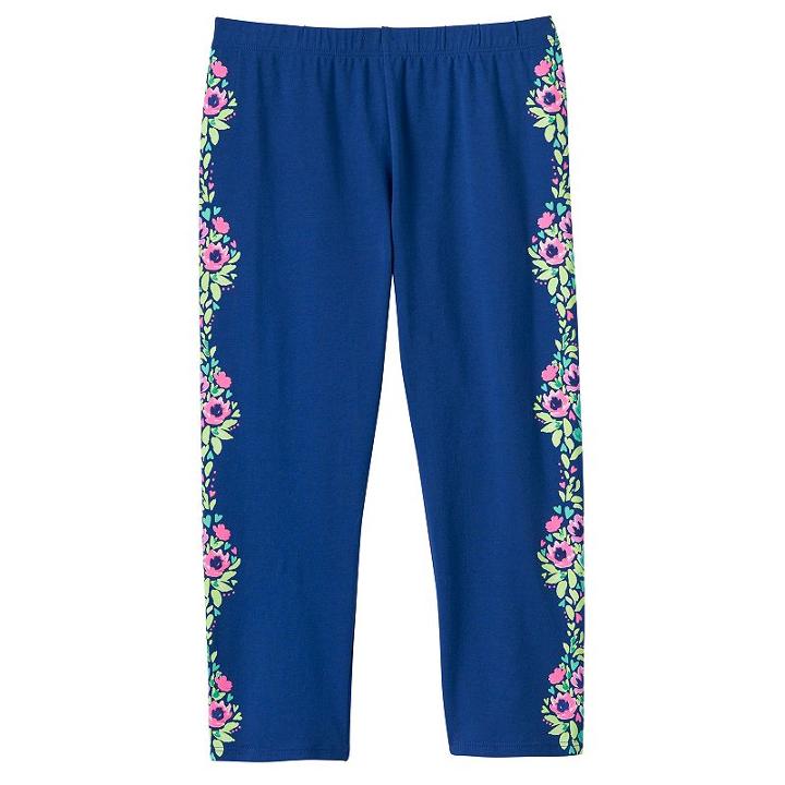 Girls 7-16 & Plus Size So&reg; Patterned Capri Leggings, Girl's, Size: 14, Brt Pink