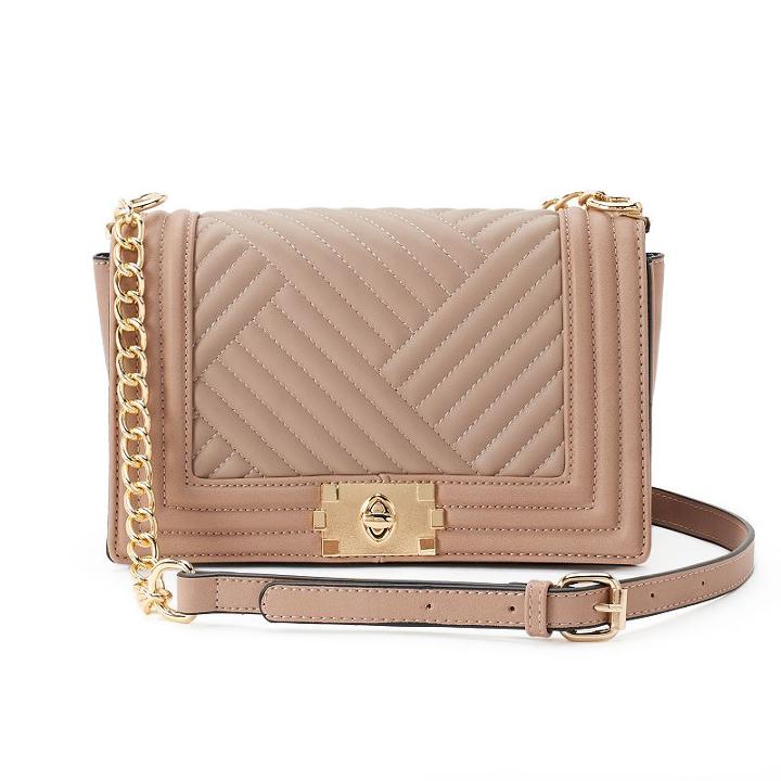 Deluxity Victoria Quilted Crossbody, Women's, Grey