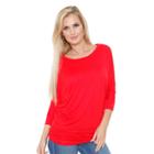 White Mark Dolman Tunic, Size: Large, Red