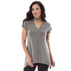 Women's Ab Studio Cutout Tee, Size: Regular, White Oth