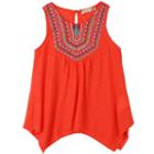 Girls 7-16 Speechless Embroidered Sharkbite Hem Tank Top, Girl's, Size: Large, Pink Other