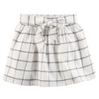 Girls 4-8 Carter's Windowpane Flannel Skirt, Size: 5, Print