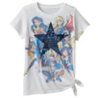 Girls 7-16 Dc Comics Super Hero Girls Sequin Star Tie Front Tee, Girl's, Size: Large, White