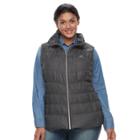 Plus Size Zeroxposur Chris Hooded Sweater Down Vest, Women's, Size: 3xl, Grey (heather)
