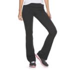 Juniors' So&reg; Fold-over Skinny Bootcut Yoga Leggings, Girl's, Size: Large, Dark Grey