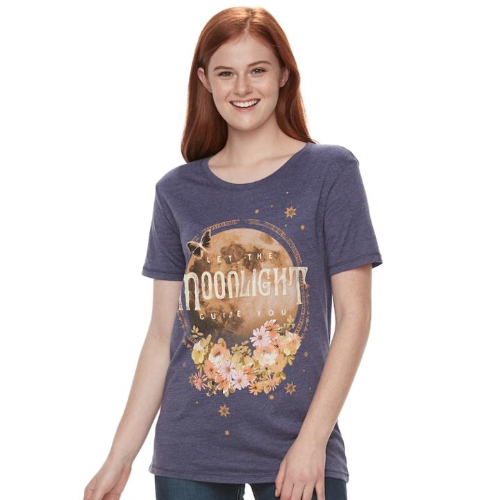 Juniors' Moonlight Graphic Tee, Teens, Size: Xs, Green Oth