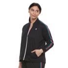 Plus Size Fila Sport&reg; Stripe Zip Front Jacket, Women's, Size: 1xl, Black