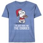 Boys 8-20 Peanuts Snoopy I'm Just Here For The Cookies Tee, Size: Large, Blue