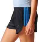 Women's Adidas Striped Knit Shorts, Size: Medium, Black