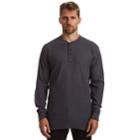 Men's Stanley Classic-fit Waffle-weave Thermal Henley, Size: Large, Grey (charcoal)